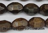 CBZ418 15.5 inches 13*18mm faceted nuggets bronzite gemstone beads