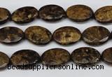 CBZ436 15.5 inches 10*14mm faceted oval bronzite gemstone beads