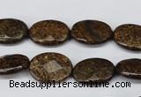 CBZ437 15.5 inches 12*16mm faceted oval bronzite gemstone beads