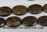 CBZ438 15.5 inches 13*18mm faceted oval bronzite gemstone beads