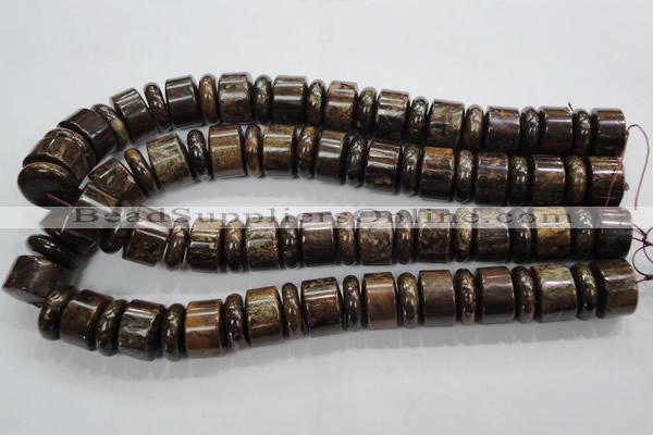 CBZ58 15.5 inches 6*18mm & 12*18mm rondelle bronzite gemstone beads