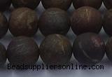 CBZ605 15.5 inches 12mm round matte bronzite beads wholesale