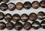 CBZ71 15.5 inches 10mm flat round bronzite gemstone beads