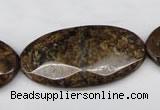 CBZ82 15.5 inches 20*40mm faceted oval bronzite gemstone beads