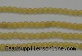 CCA01 15.5 inches 3mm round yellow calcite gemstone beads wholesale