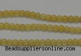 CCA02 15.5 inches 4mm round yellow calcite gemstone beads wholesale