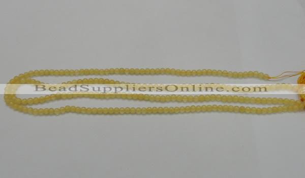 CCA02 15.5 inches 4mm round yellow calcite gemstone beads wholesale