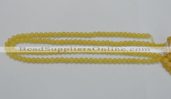 CCA03 15.5 inches 6mm round yellow calcite gemstone beads wholesale