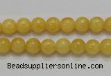 CCA04 15.5 inches 8mm round yellow calcite gemstone beads wholesale