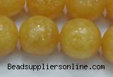 CCA08 15.5 inches 20mm round yellow calcite gemstone beads wholesale