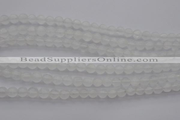 CCA353 15.5 inches 8mm round white calcite beads wholesale