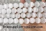 CCA383 15.5 inches 16mm round white calcite gemstone beads