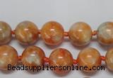 CCA452 15.5 inches 8mm round orange calcite gemstone beads