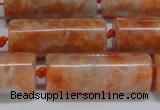 CCA466 15.5 inches 12*30mm tube orange calcite gemstone beads