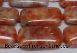 CCA500 15.5 inches 15*30mm rectangle orange calcite gemstone beads