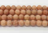 CCA517 15.5 inches 12mm round peach calcite gemstone beads