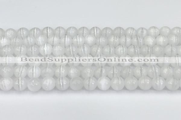 CCA528 15 inches 8mm round white calcite beads wholesale