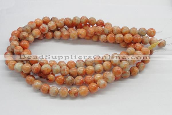 CCA53 15.5 inches 12mm round orange calcite gemstone beads wholesale