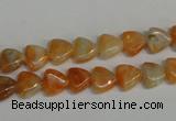 CCA68 15.5 inches 8*8mm triangle orange calcite gemstone beads