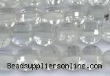 CCB1130 15 inches 4mm faceted coin gemstone beads