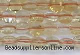 CCB1139 15 inches 4mm faceted coin citrine beads