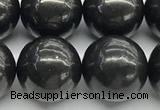 CCB1181 15 inches 16mm round shungite gemstone beads