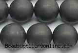 CCB1188 15 inches 10mm round matte shungite gemstone beads