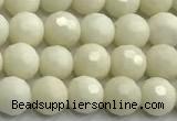 CCB1210 15 inches 6mm faceted round ivory jasper beads