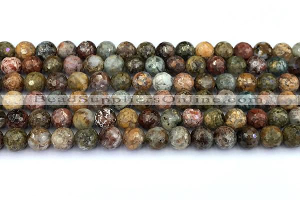 CCB1252 15 inches 8mm faceted round gemstone beads