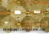 CCB1289 15 inches 9mm - 10mm faceted citrine gemstone beads