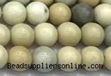 CCB1295 15 inches 6mm round ivory jasper beads