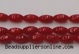 CCB130 15.5 inches 3*6mm rice red coral beads strand wholesale