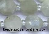 CCB1305 15 inches 9mm - 10mm faceted white moonstone beads