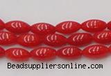 CCB134 15.5 inches 4*8mm rice red coral beads strand wholesale