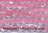 CCB1353 15 inches 2.5mm faceted coin rose quartz beads