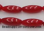 CCB136 15.5 inches 5*12mm rice red coral beads strand wholesale