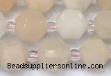 CCB1430 15 inches 7mm - 8mm faceted pink aventurine beads