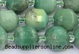 CCB1503 15 inches 7mm - 8mm faceted green grass agate beads