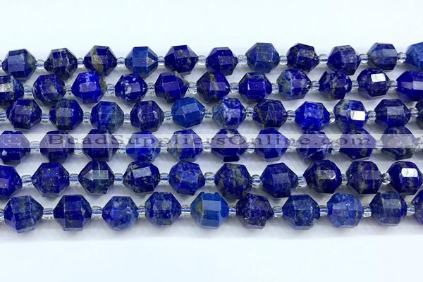 CCB1523 15 inches 8mm - 9mm faceted lapis lazuli gemstone beads