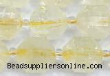 CCB1528 15 inches 9mm - 10mm faceted citrine gemstone beads