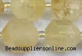 CCB1533 15 inches 11mm - 12mm faceted citrine gemstone beads