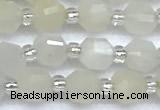 CCB1560 15 inches 5mm - 6mm faceted white moonstone beads