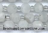 CCB1563 15 inches 5mm - 6mm faceted white moonstone beads