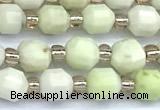 CCB1564 15 inches 5mm - 6mm faceted jade gemstone beads