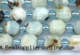 CCB1570 15 inches 5mm - 6mm faceted larimar gemstone beads