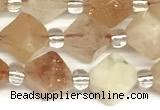 CCB1605 15 inches 10mm faceted sunstone gemstone beads