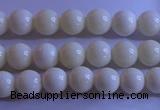 CCB300 15.5 inches 4mm round white coral beads wholesale