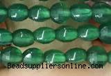 CCB548 15.5 inches 4mm faceted coin green agate beads