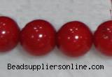 CCB58 15.5 inches 13-14mm round red coral beads Wholesale