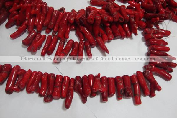 CCB65 16 inches irregular red coral beads Wholesale